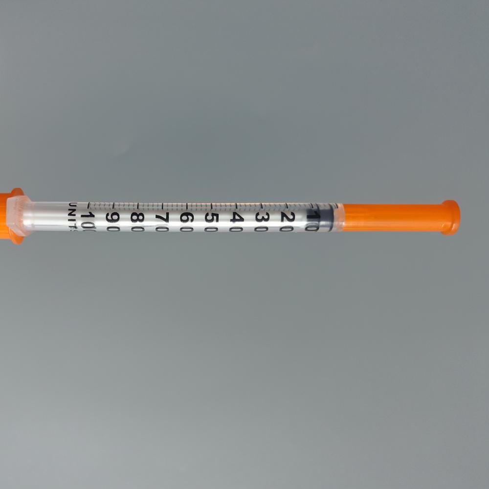 Disposable insulin syringe 1ml / 0.5ml / 0.3ml with fixed needle29/30G